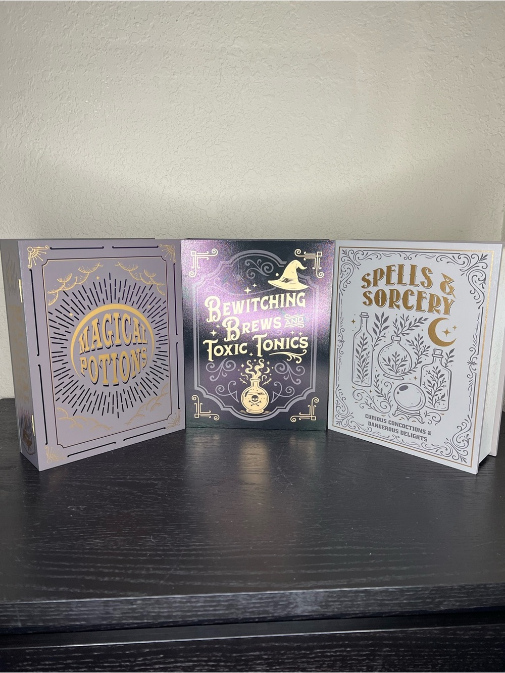 NEW Target Bullseyes Playground Halloween 2026 Spells Wood Book Decor Set of 3
